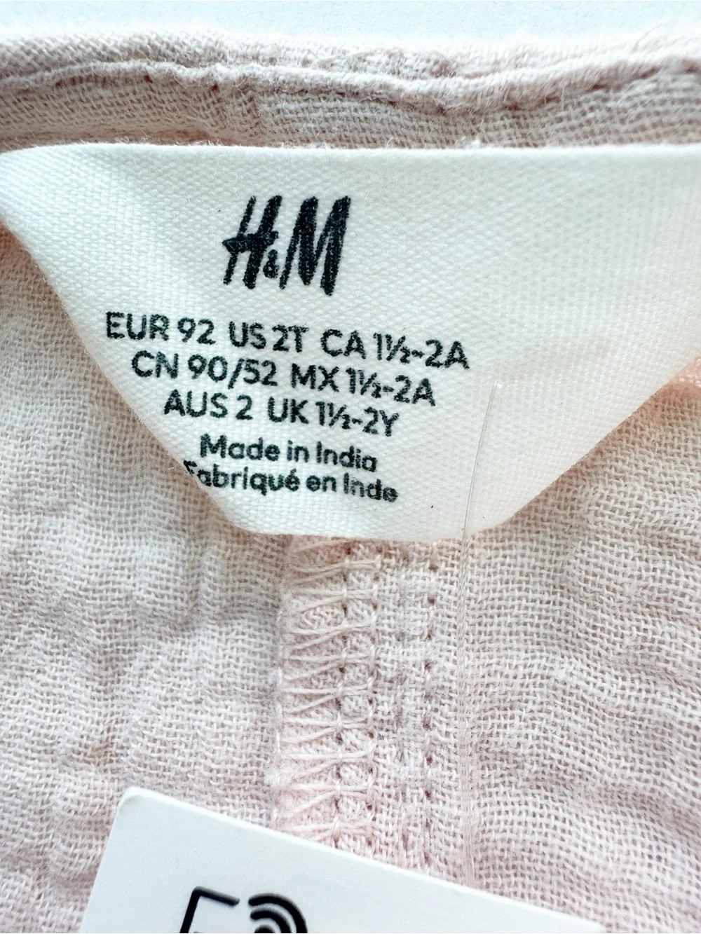 Muslin Cotton Dress in Soft Pink size 2T NWT